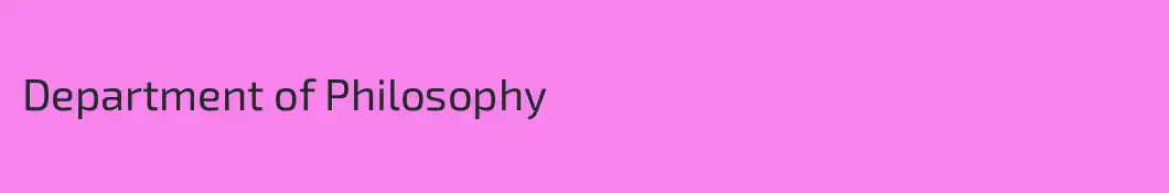 Department of Philosophy